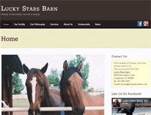 Tablet Screenshot of luckystarsbarn.com